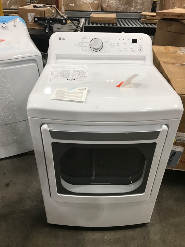 Photo 2 of LG 7.3-cu ft Electric Dryer (White) ENERGY STAR
