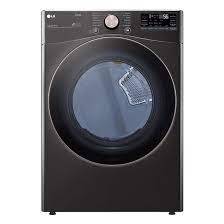 Photo 1 of LG True Steam 7.4-cu ft Stackable Steam Cycle Smart Electric Dryer (Black Steel) ENERGY STAR
