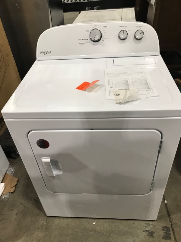 Photo 3 of Whirlpool 7-cu ft Electric Dryer (White)
