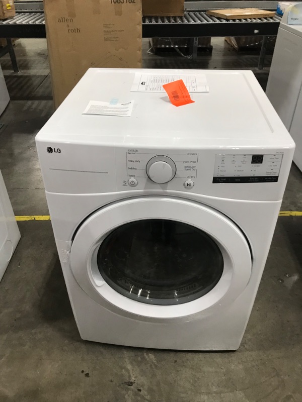 Photo 2 of LG 7.4-cu ft Stackable Electric Dryer (White) ENERGY STAR
