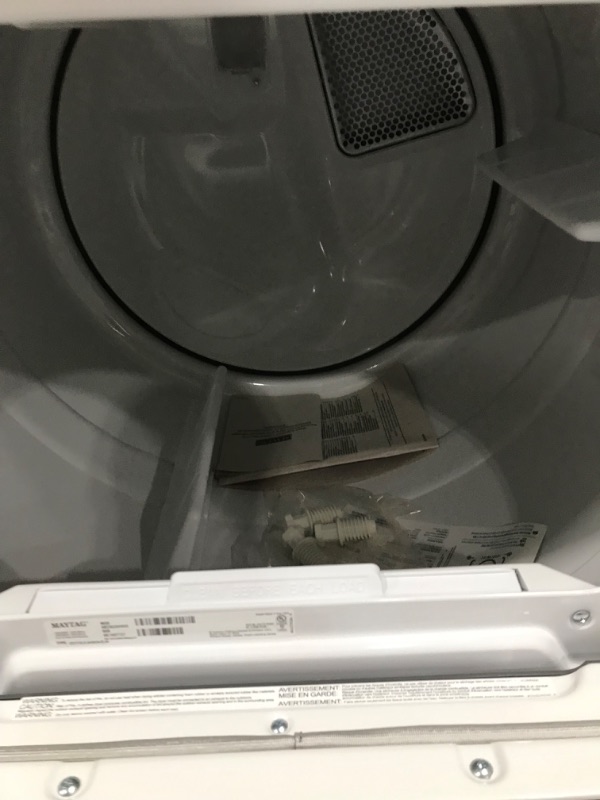 Photo 3 of Maytag SMART Capable 7.4-cu ft Smart Electric Dryer (White)
