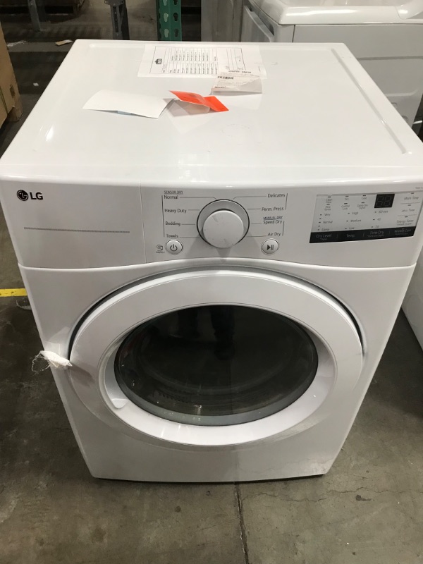 Photo 2 of LG 7.4-cu ft Stackable Electric Dryer (White) ENERGY STAR
