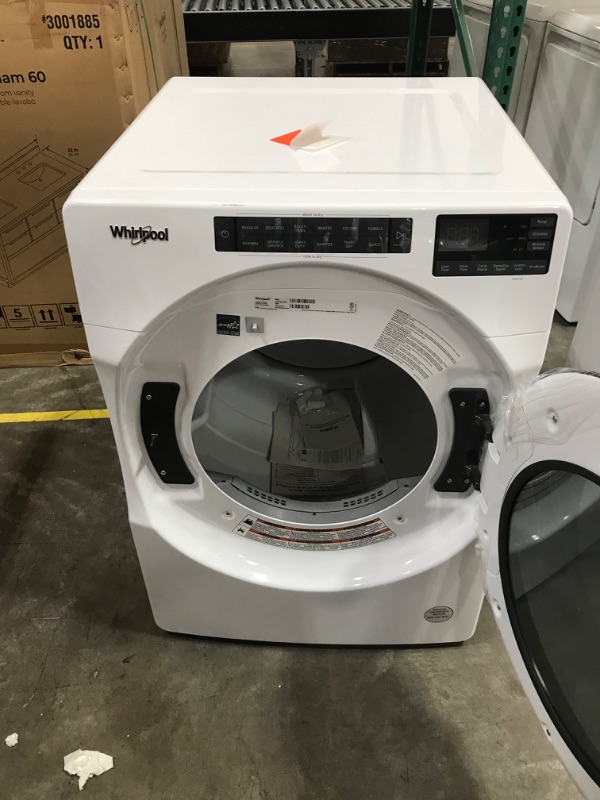 Photo 3 of Whirlpool 7.4-cu ft Stackable Electric Dryer (White) ENERGY STAR
