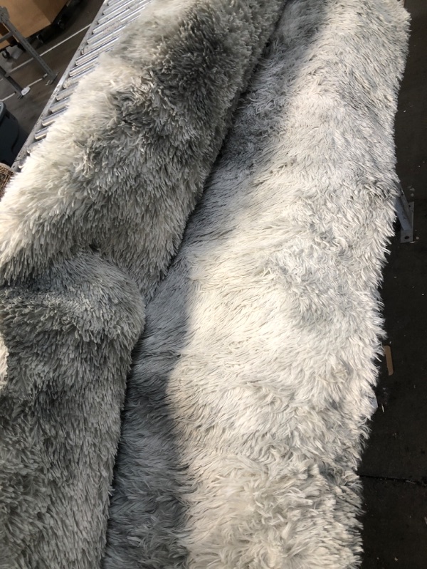 Photo 1 of 12' x 8' Fluffy Grey Area Rug