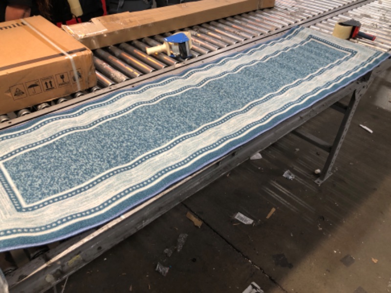 Photo 1 of 2' x 7' Blue Rug Runner