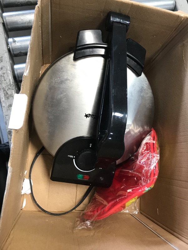 Photo 2 of 10inch Roti Maker by StarBlue with FREE Roti Warmer - The automatic Stainless Steel Non-Stick Electric machine to make Indian style Chapati, Tortilla, Roti AC 110V 50/60Hz 1200W