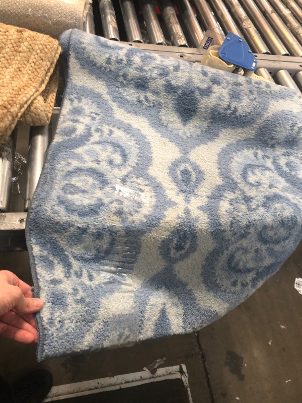 Photo 1 of 24" x 70" Blue Bath Rug/Mat