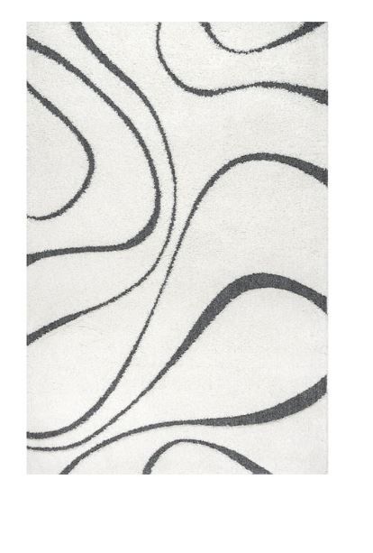 Photo 1 of **STOCK IMAGE LIGHTER COLOR THAN RUG**  nuLOOM Carolyn Modern Shag Area Rug, 6' Square, Grey