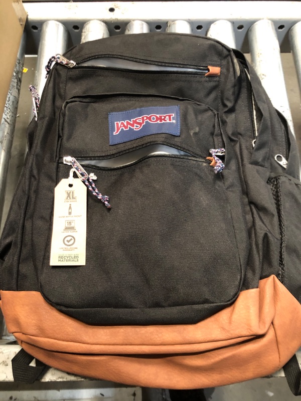 Photo 1 of JanSport Cool Student Backpack for College Students, Teens, with 15-inch Laptop Sleeve, Black - Large Computer Bag Rucksack with 2 Compartments, Ergonomic Straps - Bookbag for Men, Women Black One Size