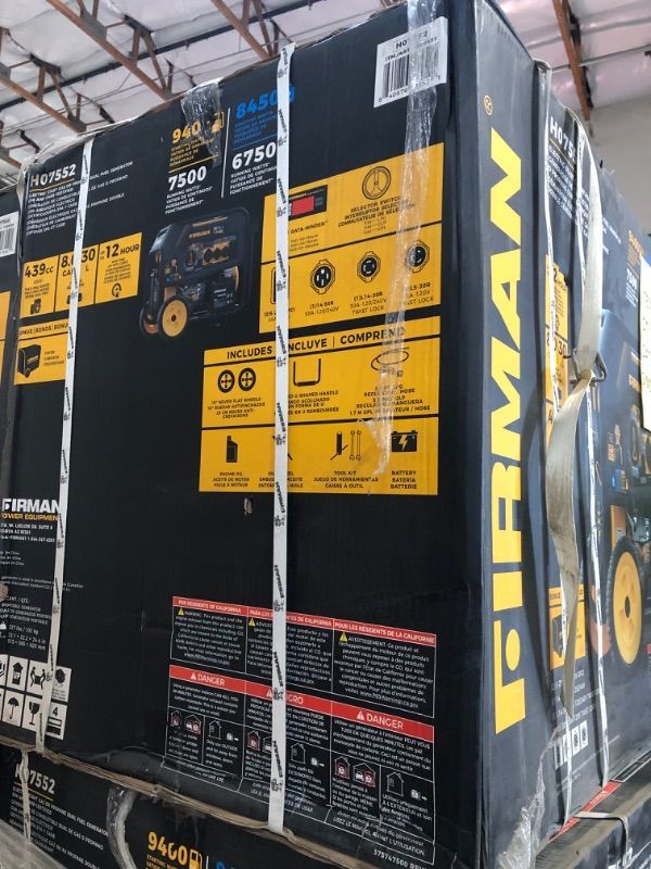 Photo 1 of Firman R-H07552 9,400 W / 7,500 W Hybrid Dual Fuel Generator