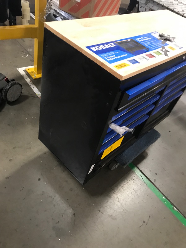 Photo 1 of **SEE NOTES**  Kobalt 46.1-in L x 37.2-in H 9-Drawers Rolling Black Wood Work Bench