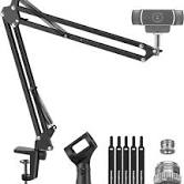 Photo 1 of InnoGear Webcam Stand, Boom Arm Mount Stand for Logitech Webcam BRIO 4K C920 C920S C922 C922x C925e C930 NexiGo N60, 1/4"-3/8" and 3/8"-5/8" Screw for Blue Yeti Snowball Yeti Nano and Other Mics