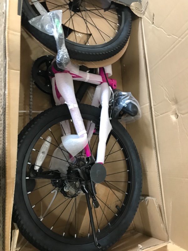 Photo 4 of AVASTA Govet 20'' Kids Mountain Bike for 5-9 Years Old Boys Girls with Suspension Fork,6 Speeds Drivetrain,Multiple Colors Pink