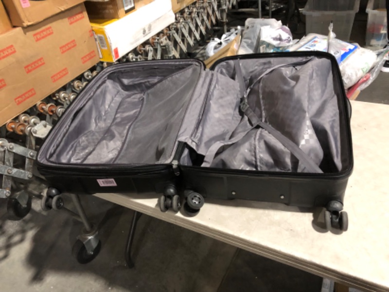 Photo 2 of ***DAMAGED - SCRATCHED - DARKER THAN STOCK PHOTO - SEE PICTURES***
Samsonite Centric Hardside Expandable Luggage with Spinner Wheels, Black, Checked-Large 28-Inch