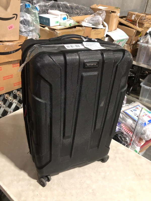 Photo 4 of ***DAMAGED - SCRATCHED - DARKER THAN STOCK PHOTO - SEE PICTURES***
Samsonite Centric Hardside Expandable Luggage with Spinner Wheels, Black, Checked-Large 28-Inch