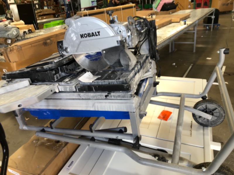 Photo 3 of ***parts only***Kobalt 15-Amp 10-in-Blade Corded Wet Sliding Table Tile Saw with Stand