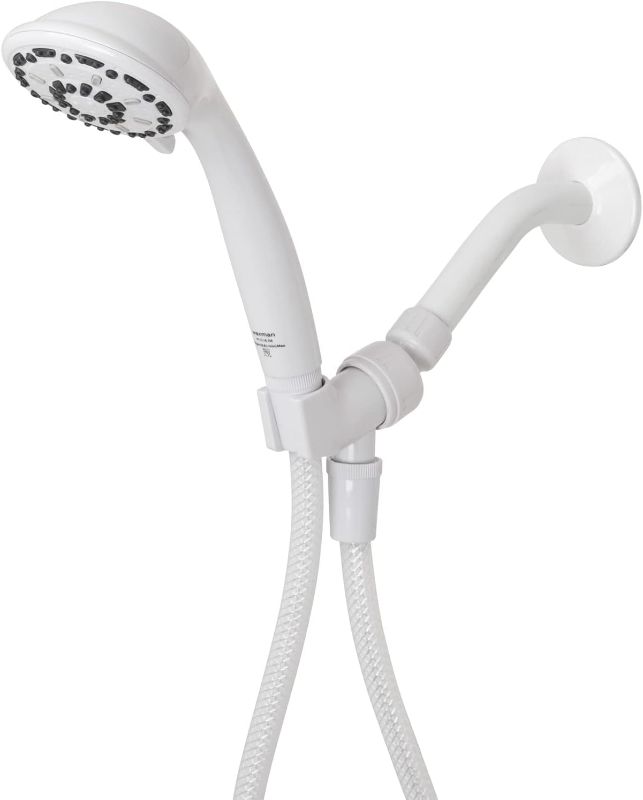 Photo 1 of 3-Spray Wall Mount Handheld Shower Head 1.8 GPM in White