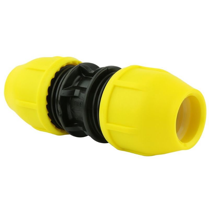 Photo 1 of 3/4 in. Polypropylene Underground Yellow Poly Gas Pipe Conversion Fitting