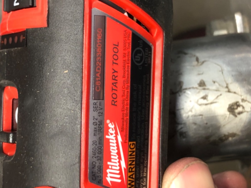 Photo 4 of ***USED - LIKELY MISSING PARTS - UNABLE TO VERIFY FUNCTIONALITY***
Milwaukee M12 12V Lithium-Ion Cordless 4-Tool Combo Kit with (2) Compact 1.5Ah Batteries and Charger