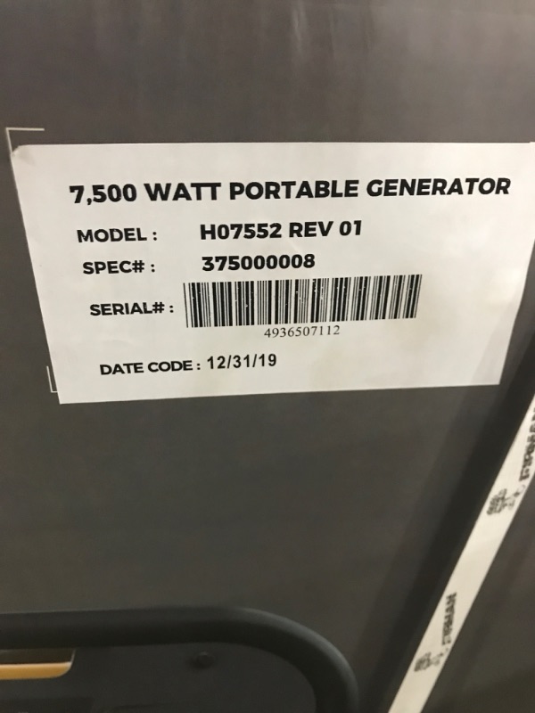 Photo 1 of Firman Hybird 7500-Watt Portable Generator
