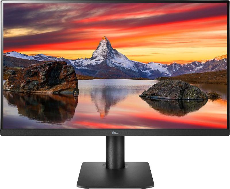 Photo 1 of LG FHD (1920 x 1080) 27 Inch Computer Monitor, IPS, AMD FreeSync, 3-Side Borderless Design, Tilt/Height Adjustable Stand, 75Hz, 5ms, OnScreen Control, HDMI, DisplayPort, D-Sub, 27MP450-B, Black
