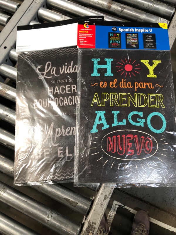 Photo 2 of SET OF 2, 3PK SPANISH INSPIRE U POSTERS CHALK IT UP