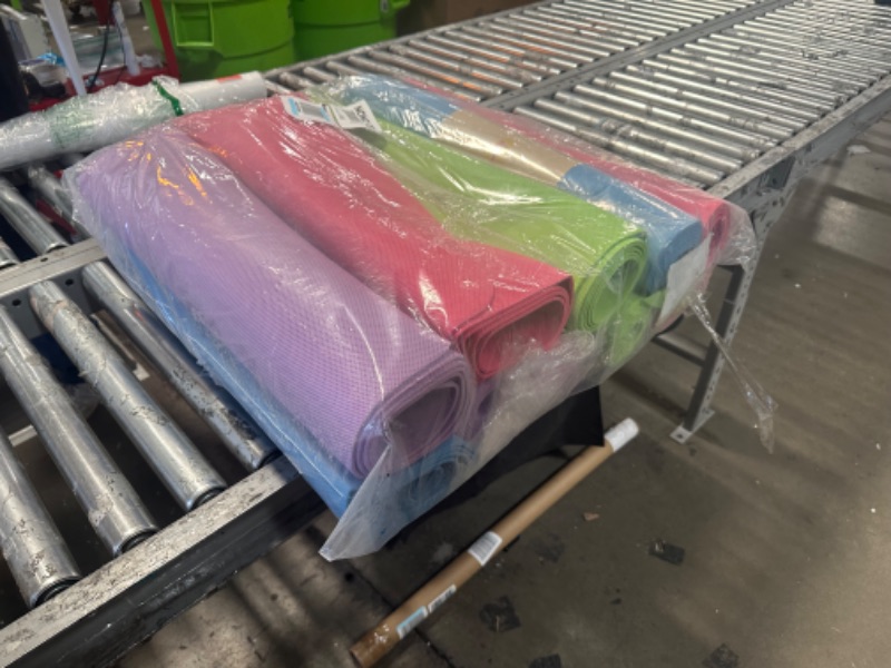 Photo 1 of 10 Pack Yoga Mats Bulk, 68'' x 24'' x 4mm Thick Yoga Mats for Kids and Adult Gym Mats Bundle Latex Free Exercise Mats with Non Slip Texture for Outdoor Yoga, Pilates or Workout (Multicolor)