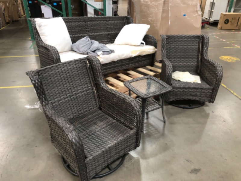 Photo 2 of **SEE NOTES**PHI VILLA Outdoor Patio Furniture Set Outdoor Furniture 4PC 
