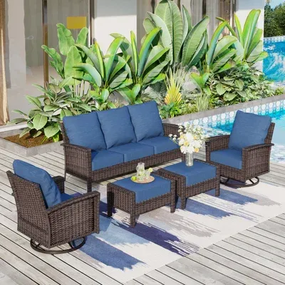 Photo 1 of **SEE NOTES**PHI VILLA Outdoor Patio Furniture Set Outdoor Furniture 4PC 