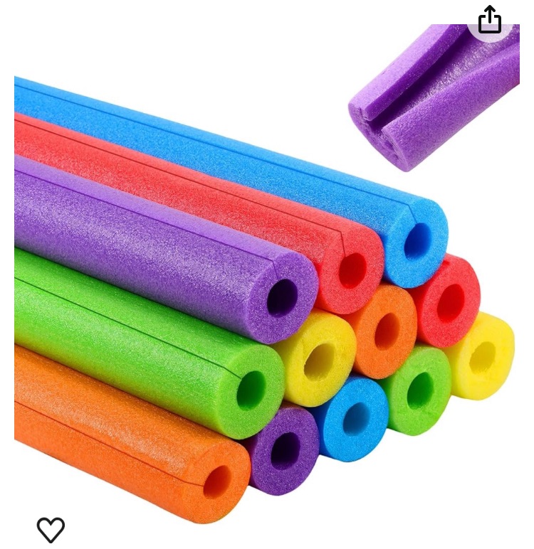 Photo 1 of 12 Pcs Jumbo Pool Noodles Bulk Pool Noodles Foam 51 x 2.36 Inch Large Pre Slit Clamp Foam Protection Multi PurposeFoam Tube Swim Noodles for Swimming Floating Craft Projects Padding Bumper