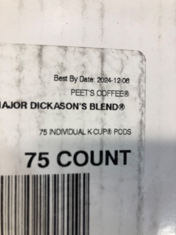 Photo 2 of **SEE NOTES**Peet's Coffee Major Dickason's Blend, Dark Roast K-Cup Pods - 75 ct