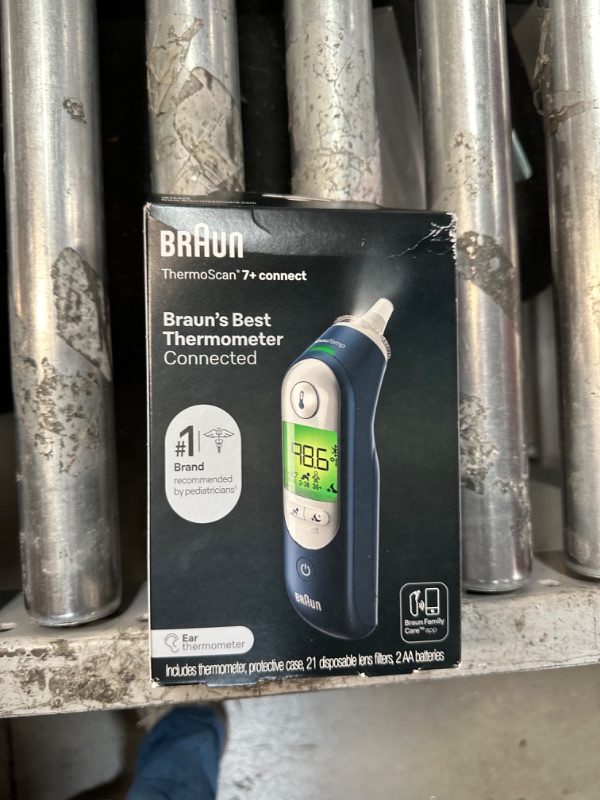 Photo 2 of Braun ThermoScan 7+ Connect– Digital Ear Thermometer for Kids, Babies, Toddlers and Adults – Fast, Gentle, and Accurate Results in 2 Seconds - Bluetooth Thermometer, IRT6575