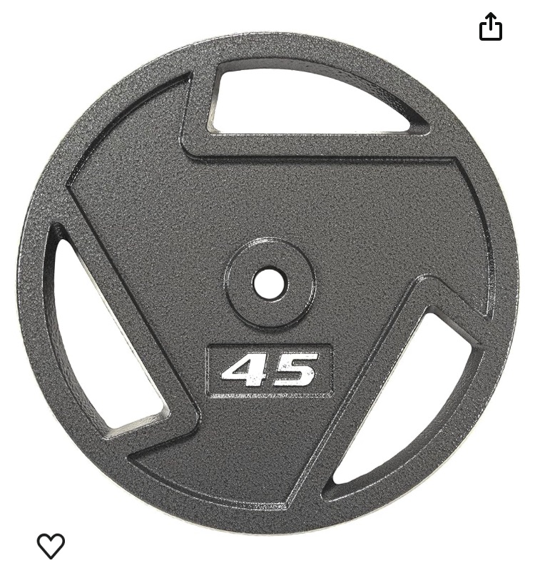 Photo 1 of **SEE NOTES**Signature Fitness Cast Iron Plate Weight Plate for Strength Training and Weightlifting, Standard or Olympic, Multiple Sizes