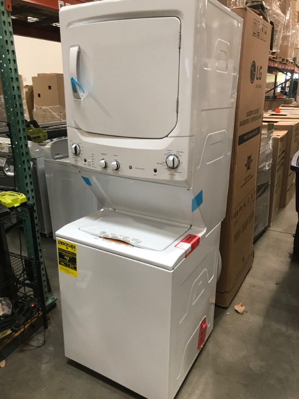 Photo 5 of GE Electric Stacked Laundry Center with 3.8-cu ft Washer and 5.9-cu ft Dryer
