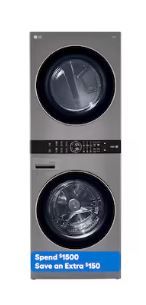 Photo 1 of LG WashTower Electric Stacked Laundry Center with 4.5-cu ft Washer and 7.4-cu ft Dryer (ENERGY STAR)

