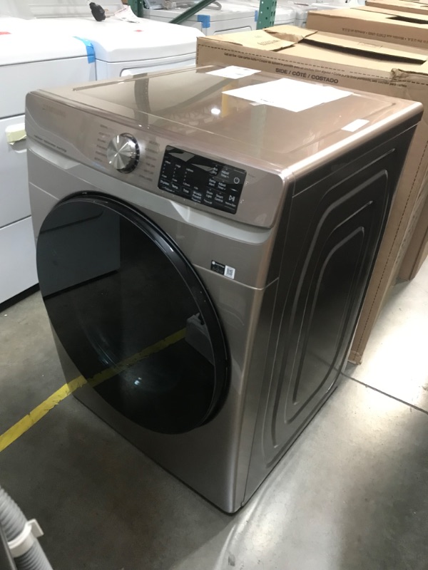 Photo 3 of 7.5 cu. ft. Smart Electric Dryer with Steam Sanitize+ in Champagne
