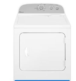 Photo 1 of DENTED DOOR Whirlpool 7-cu ft Electric Dryer (White)
