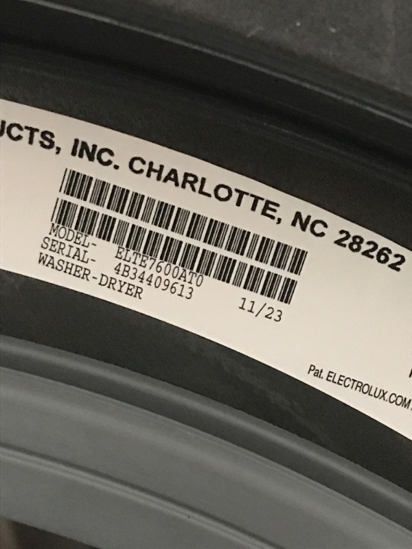 Photo 5 of **DRYER MAKES LOUD SQUEALING NOISE** Electrolux SmartBoost Premix Electric Stacked Laundry Center with 4.5-cu ft Washer and 8-cu ft Dryer (ENERGY STAR)
