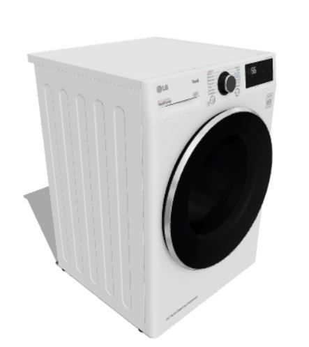 Photo 1 of **MINOR DENT** LG Ventless Heat Pump 4.2-cu ft Stackable Ventless Smart Electric Dryer (White) ENERGY STAR
