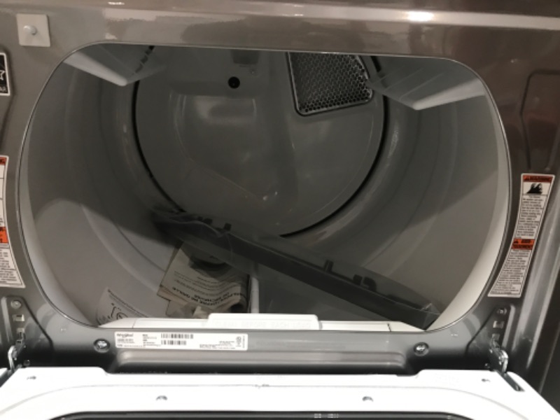 Photo 3 of Whirlpool Smart Capable 7.4-cu ft Steam Cycle Smart Electric Dryer (Chrome Shadow) ENERGY STAR
