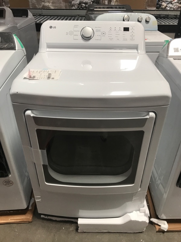 Photo 2 of LG 7.3-cu ft Electric Dryer (White) ENERGY STAR
