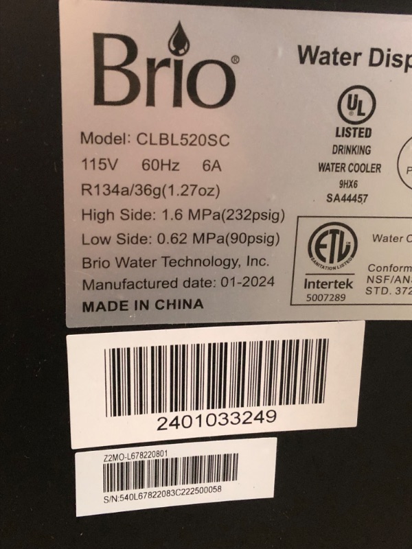 Photo 2 of **SEE NOTES**Brio Self Cleaning Bottom Loading Water Cooler Water Dispenser - Limited Edition