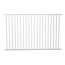 Photo 1 of **SEE NOTES****US Door and Fence
5 ft. x 7 ft. Metal Spaced Bar Flat Top Pro Series W Navajo White Flat Metal Fence Panel