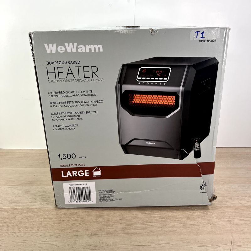 Photo 1 of **SEE NOTES**WeWarm We Warm Quartz Infrared Space Heater HT1013US LARGE Room Size 1500 Watts
