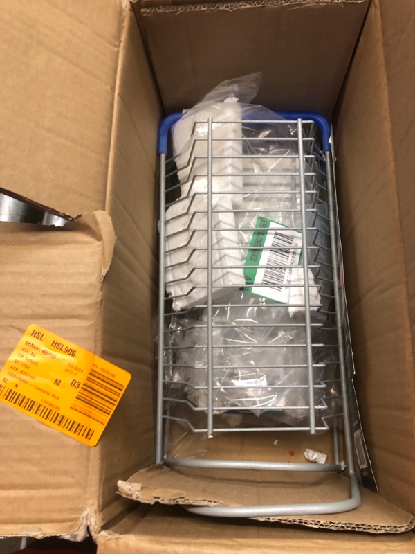 Photo 1 of Atlantic Nestable 16 Blu-Ray Rack - Space Saving Modern Design in High End Gunmetal Finish with Blue Molded Handle, PN63735592 16 Capacity