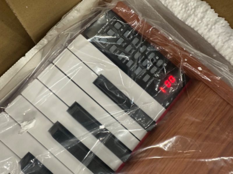 Photo 1 of **SEE NOTES!!**Fesley 88 Key Keyboard Piano with Semi-Weighted Keys, Full-Size Digital Piano Keyboard for Beginner, Piano Keyboard 88 Keys with Power Adapter, Sustain Pedal, Bluetooth, MIDI, FEP300, Brown FEP300 Semi-Weighted Digital Piano Brown-2