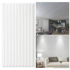 Photo 1 of (see images) Art3d 12 Pack 2ft x 4ft Drop Ceiling Tiles in Oak, Slat Design 3D Wall Panels for Interior Wall Decor 24in x 48in