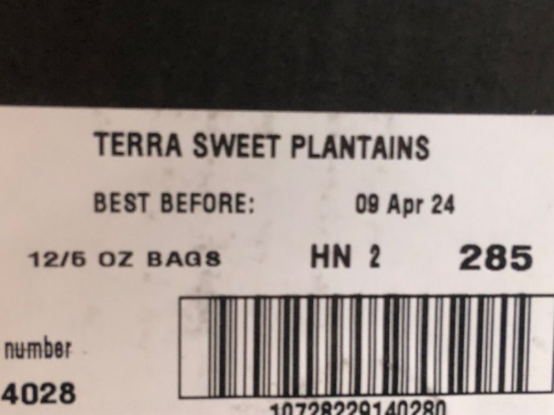 Photo 1 of **SEE NOTES!!**Terra Vegetable Chips, Sweet Plantains, 5 oz. (Pack of 12)