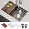 Photo 1 of 16G Stainless Steel 30 in. Single Bowl Undermount Workstation Kitchen Sink with Cutting Board, Bottom Grid, Strainer
