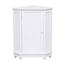 Photo 1 of 17.5 in. W x 17.5 in. D x 31.5 in. H White Corner Linen Cabinet
